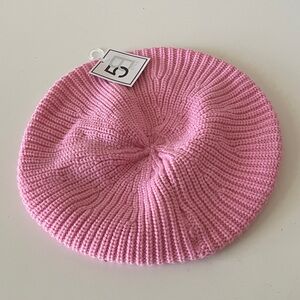 Knit Beret Knitted Pink